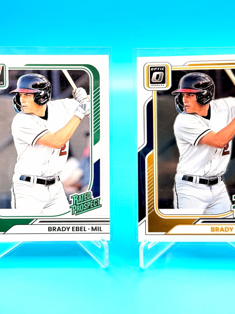 🔥Brady Ebel Rookie Lot! 🔥Donruss Optic + Donruss Rated Prospect! 🤩 Brewers!